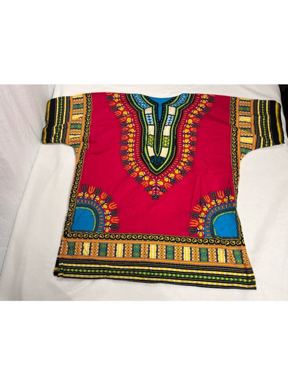 Klub Kool Dashiki Shirt Mens XL African Tribal Print Short Sleeve Tunic - Picture 10 of 13